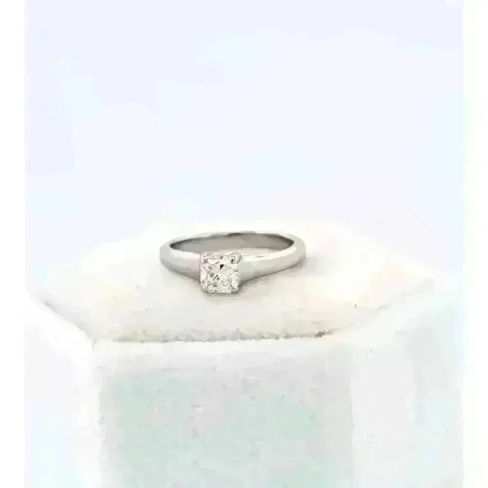 Tiffany & Co Platinum Lucida © .36ct Diamond Engagement Ring Discontinued Size 3